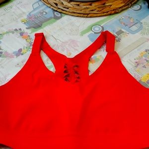 Victoria Secret Red Womans Sports Bra Size L